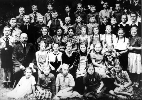  Puschdorf - Schulbild 1939, obere Klassen 5-8 