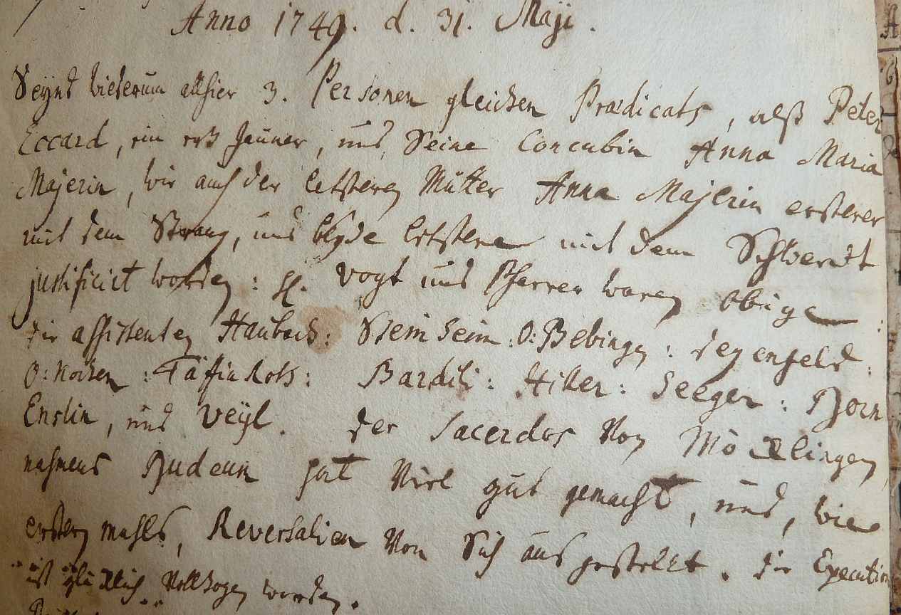 Heubach 31. Mai 1749