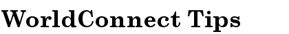 WorldConnect Tips